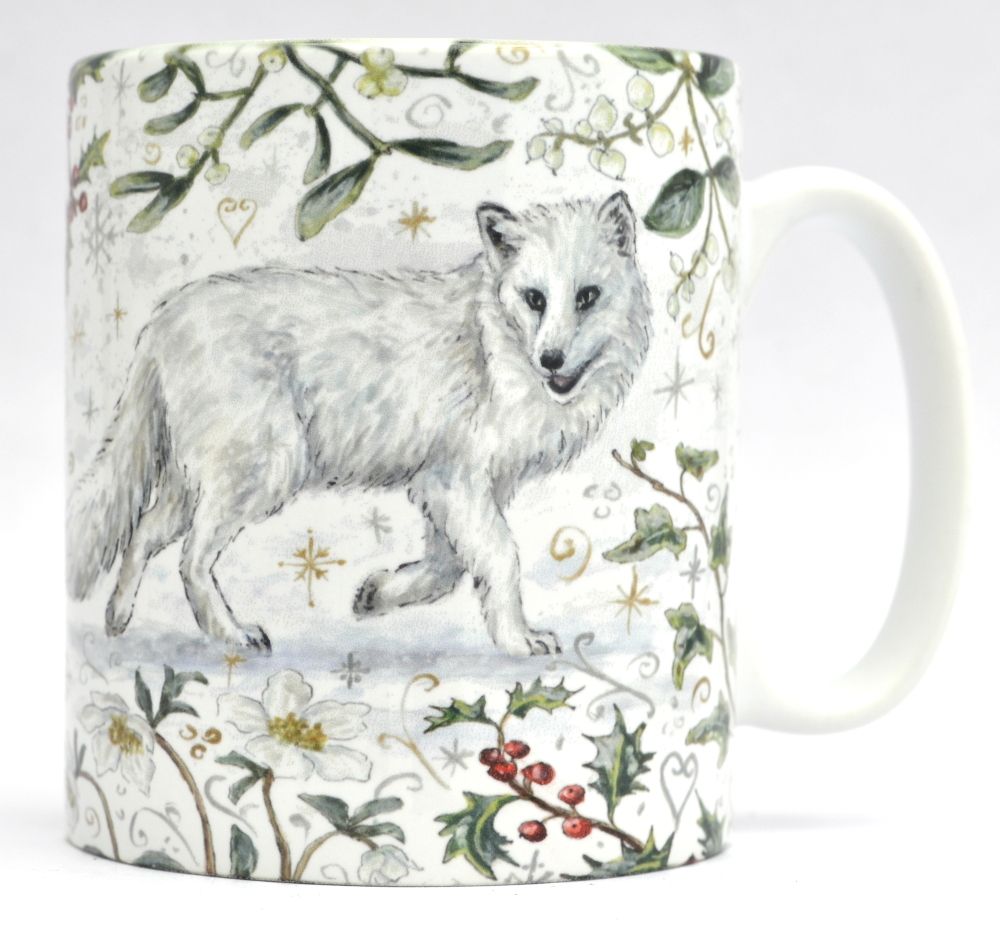 Mugs & Coasters- Winter Berries - Arctic Fox