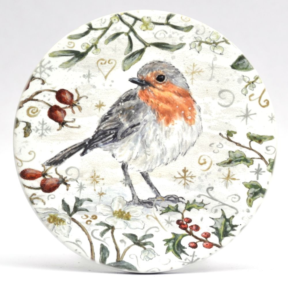 Mugs & Coasters- Winter Berries - Robin L