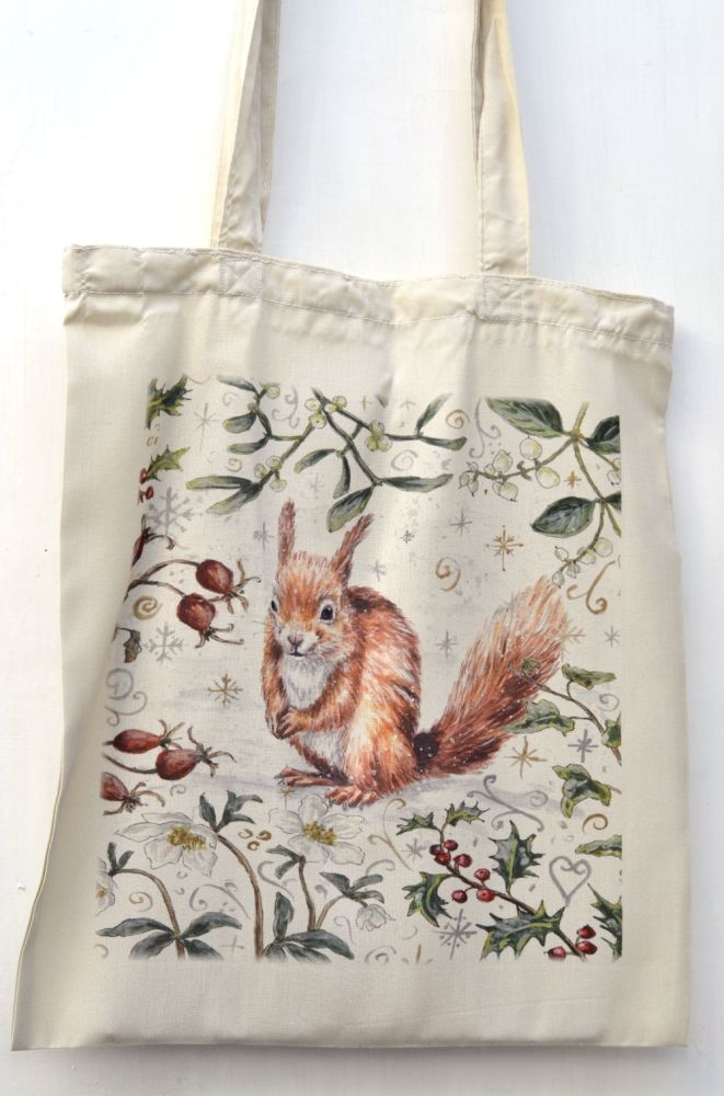 Bag - Winter Berries - Red Squirrel