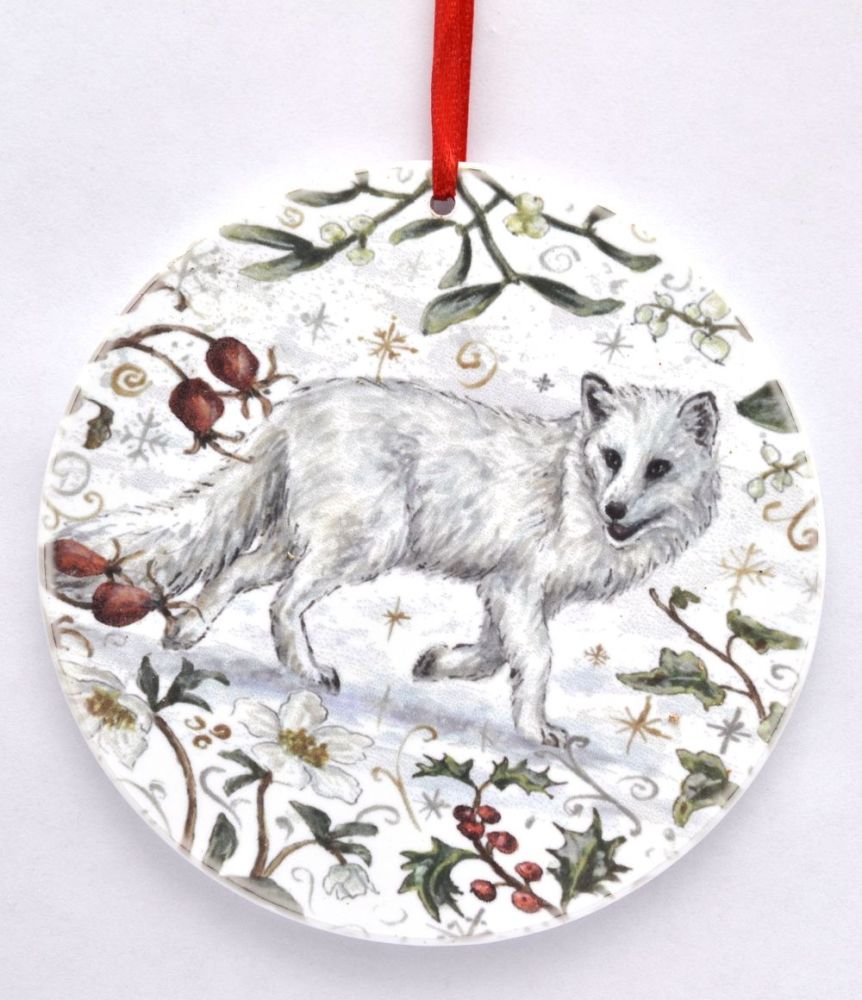 Bauble  - Winter Arctic Fox