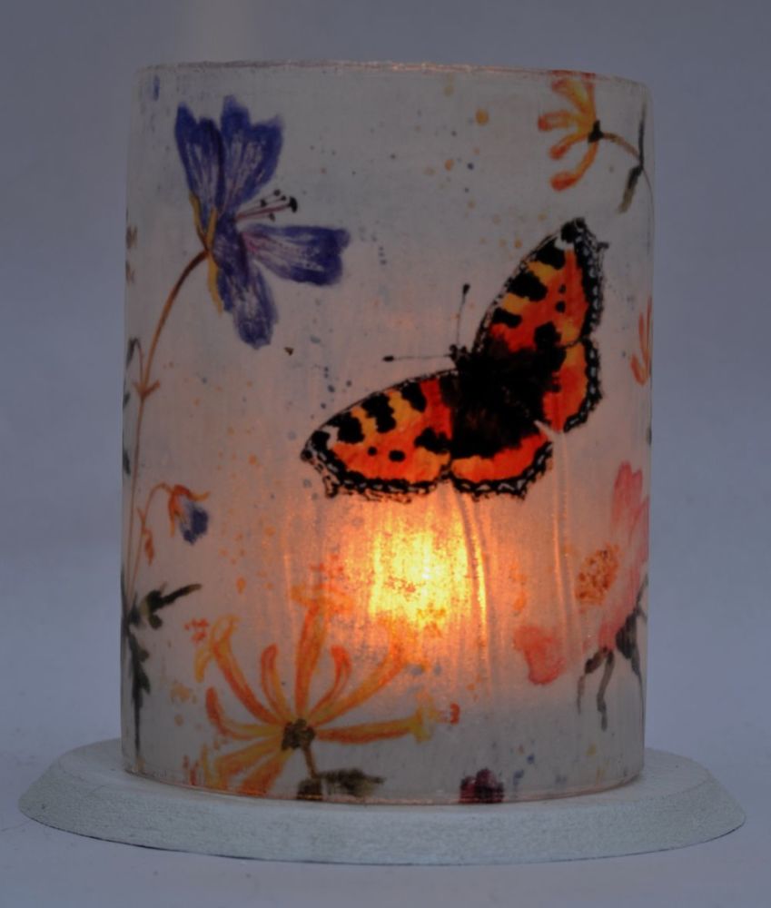 LED Tealight Lanterns - Tortoiseshell butterfly mix