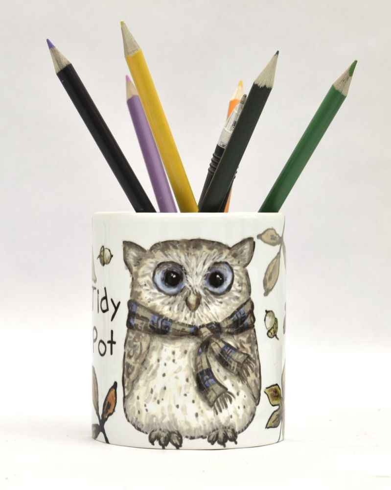 Tidy Pot - Autumn Owl