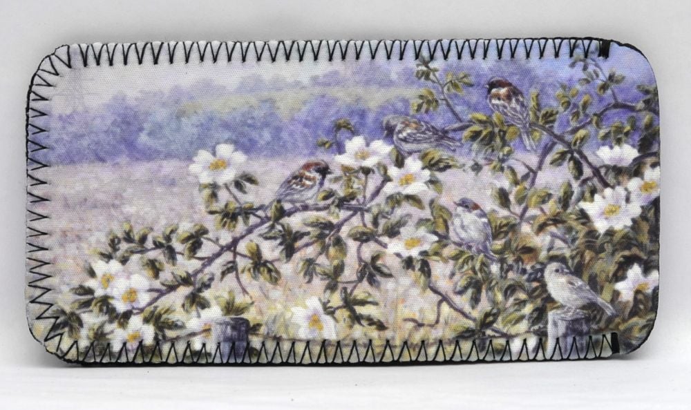 Glasses Case - Sparrows & Roses