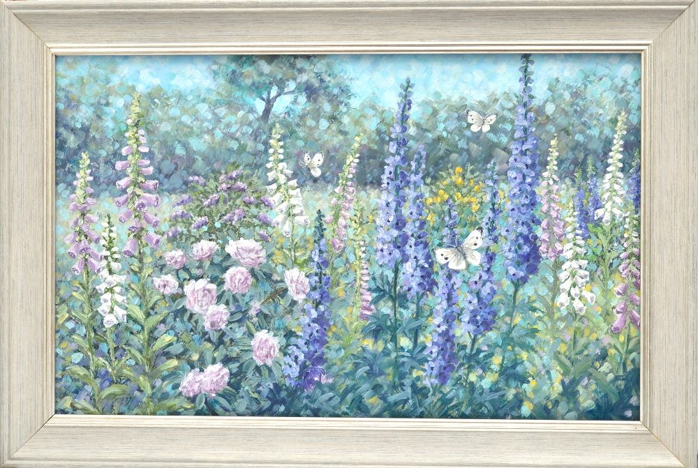 Original Oil Painting - Butterfly Garden