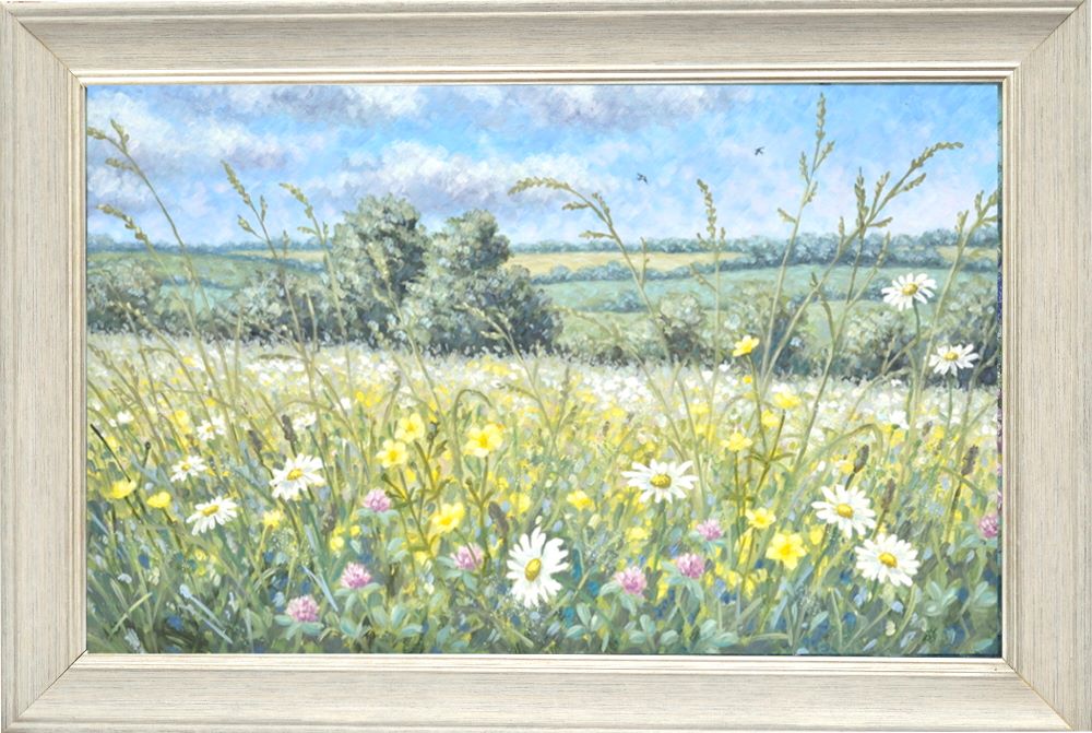 Original Oil Painting - Daisy Meadow