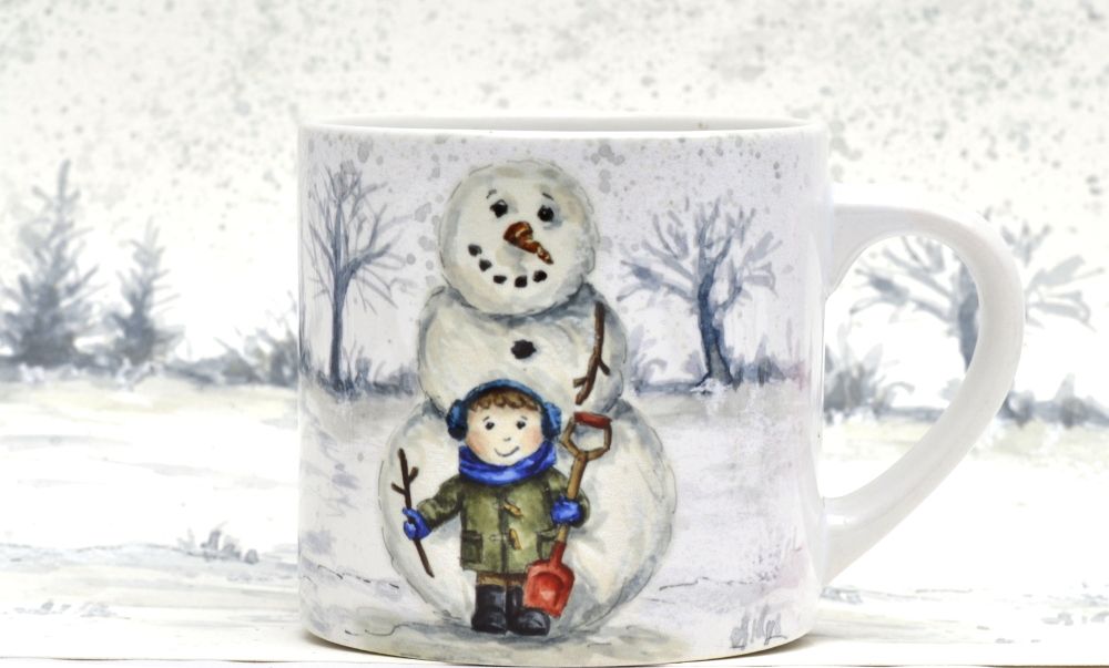 Child's Mug- Do you want to build a Snowman - Boy