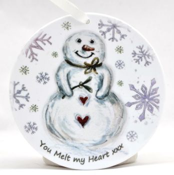 Bauble - Do you want to build a Snowman - Heart