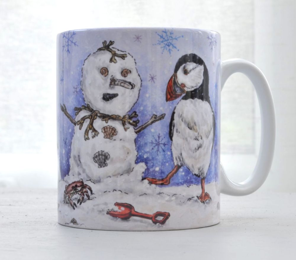 Mugs & Coasters- Shell Snowman