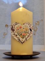 Heart Candle Wrap - Country Heart