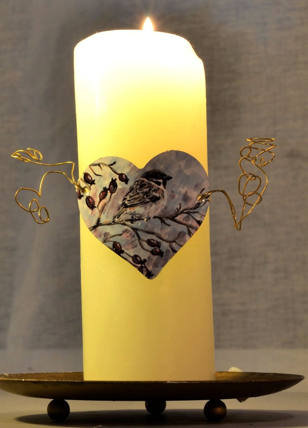 Heart Candle Wrap - Sparrow & Hawthorn