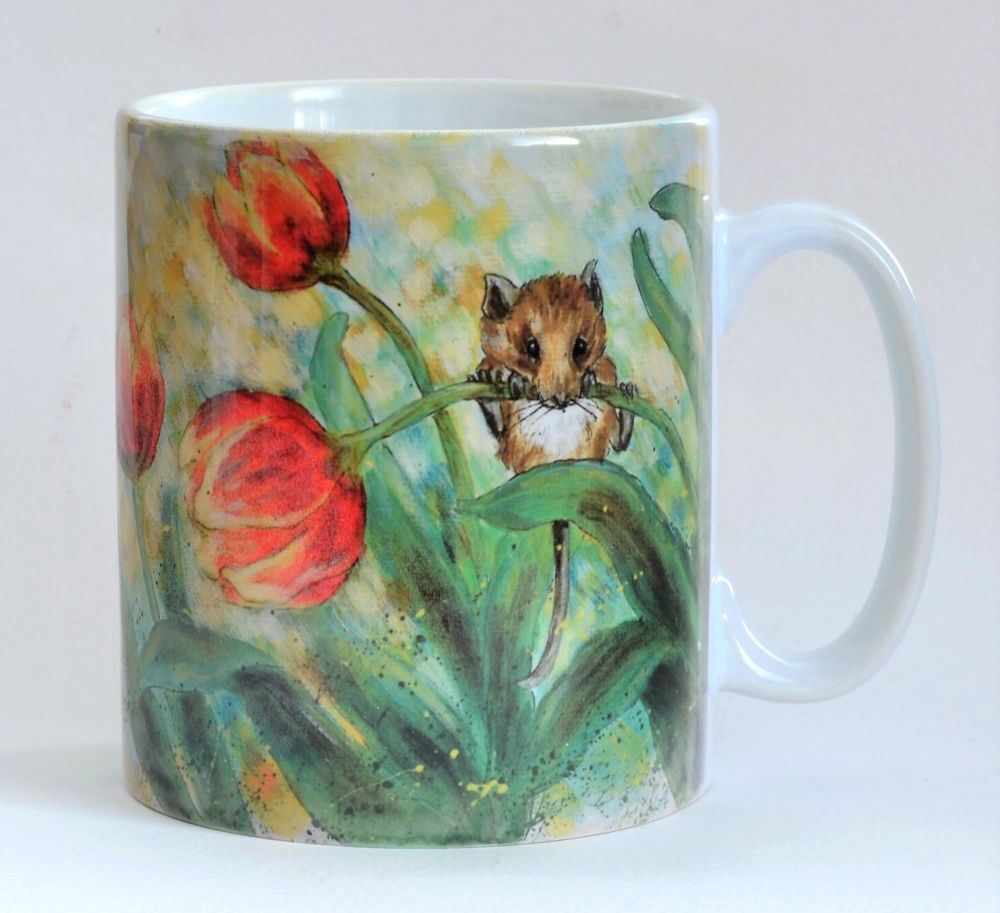 Mug or Coaster- Mice & Tulips