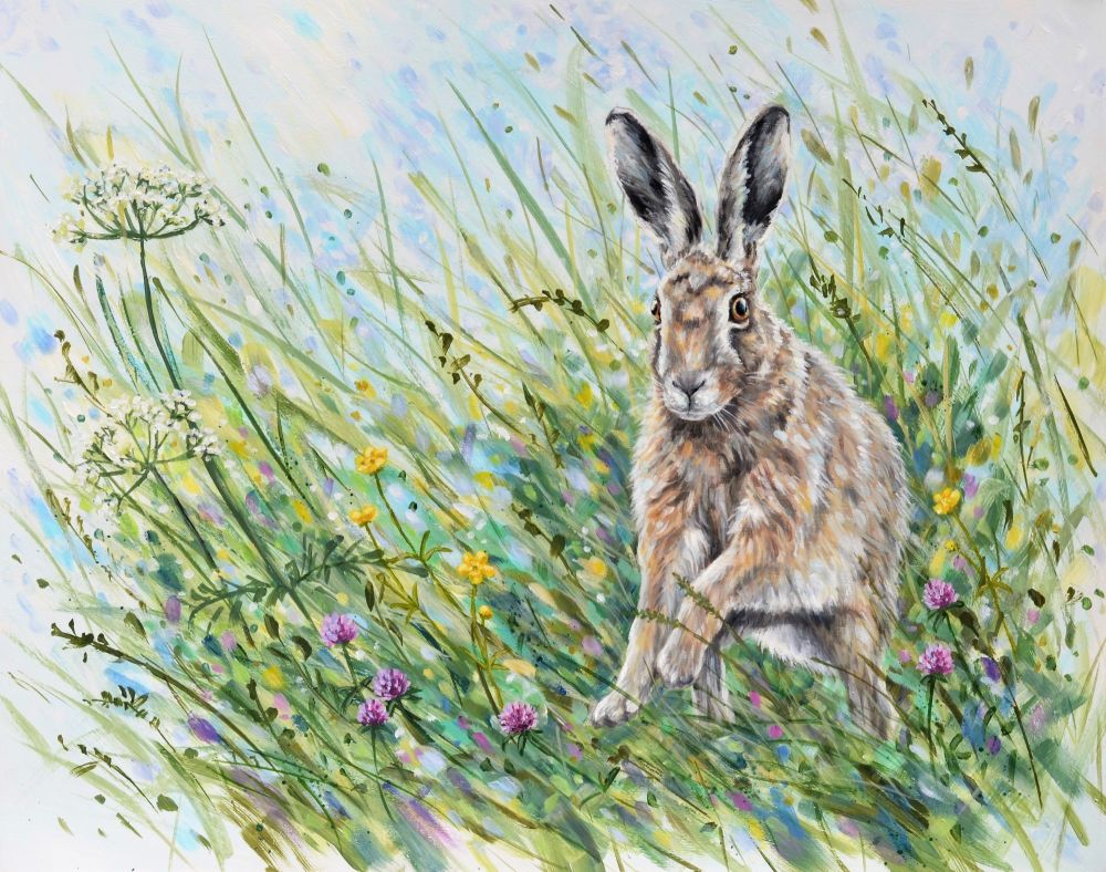 Original Paintings - Leaping Hare