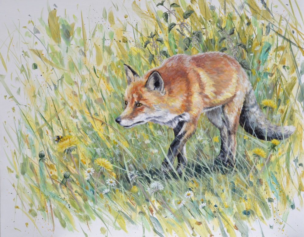 Original Paintings - Fox on the Hunt