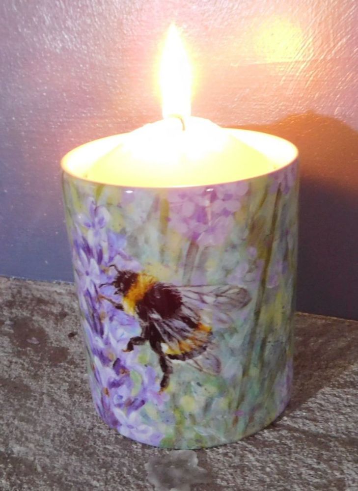 Candle Pot - Lavender Bee