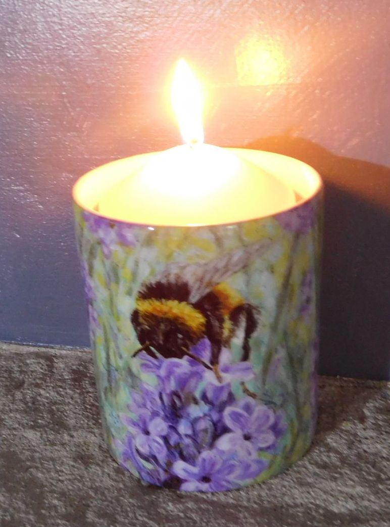 Candle Pot - Lavender Bee  T