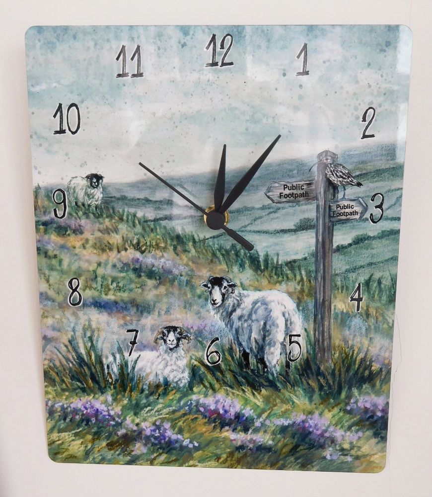 Clock Wide - Misty Moors Sheep