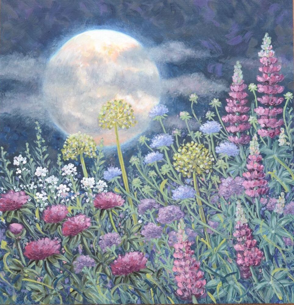 Moonlit Lupins