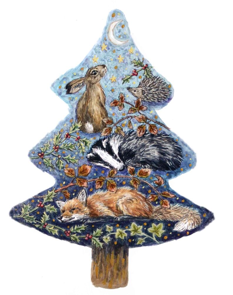 X Tree - Sleeping Fox & Badger