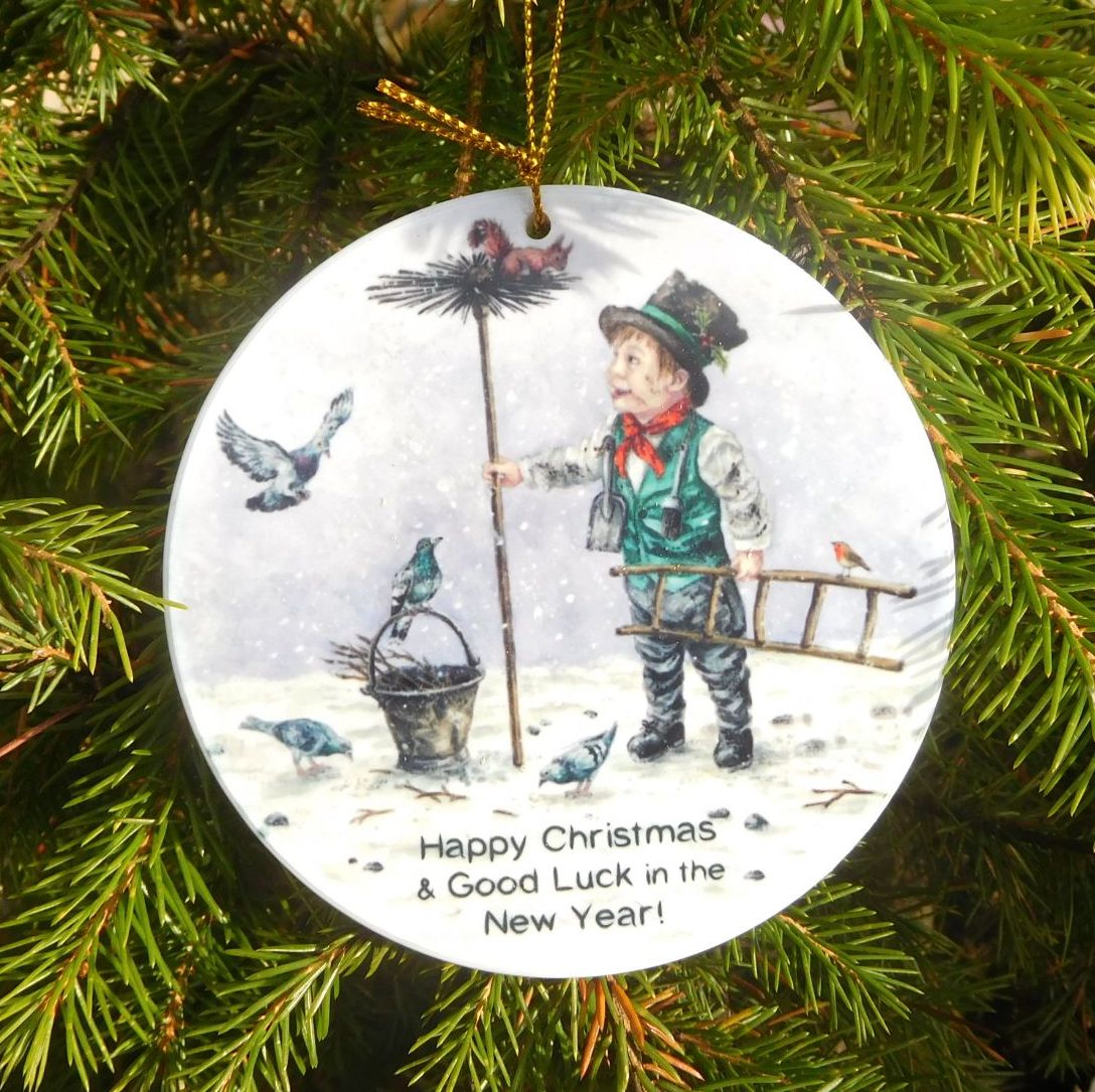 Flat Bauble/Gift Tag - Chimney Sweep