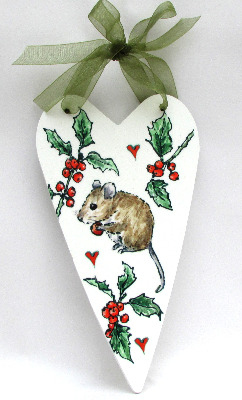 Printed Hearts- Christmas Mouse