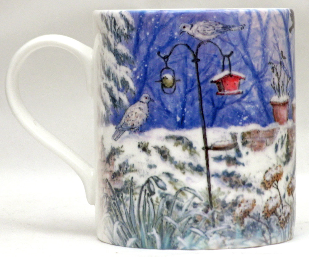 Mugs & Coasters-Winter Bird Garden
