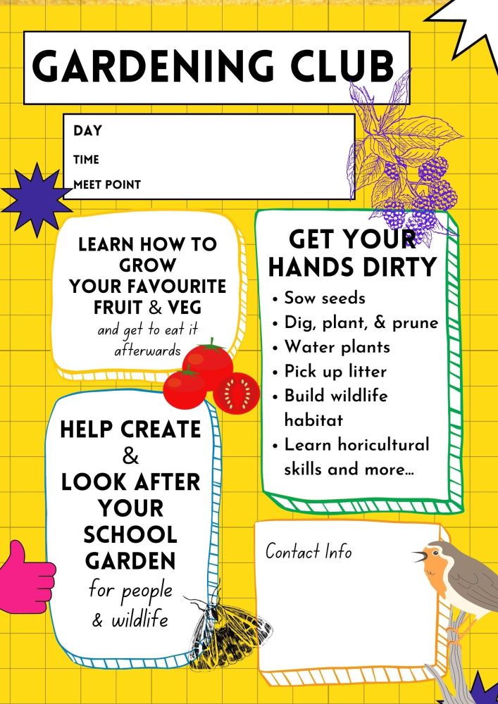 Gardening Club Marketing Poster Sign Up