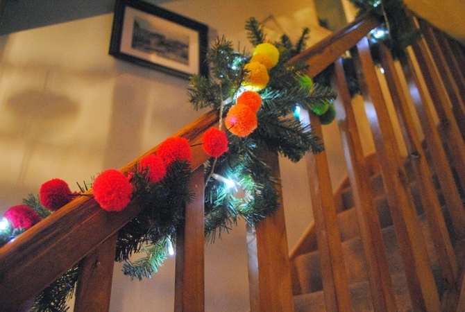 Multicoloured Pom Pom Garland