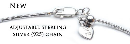 Adjustable sterling silver (925) chain