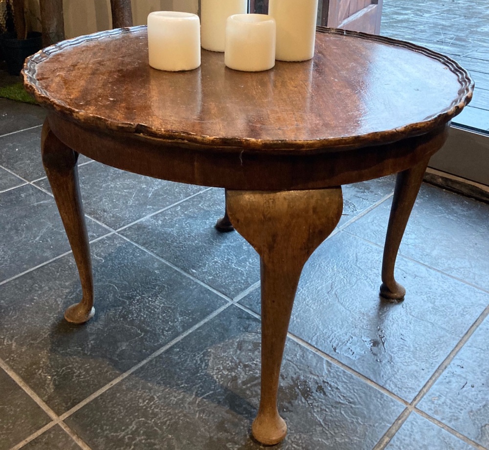 Round vintage coffee table