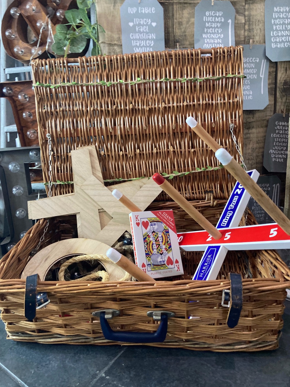 Basket of Lawn Games