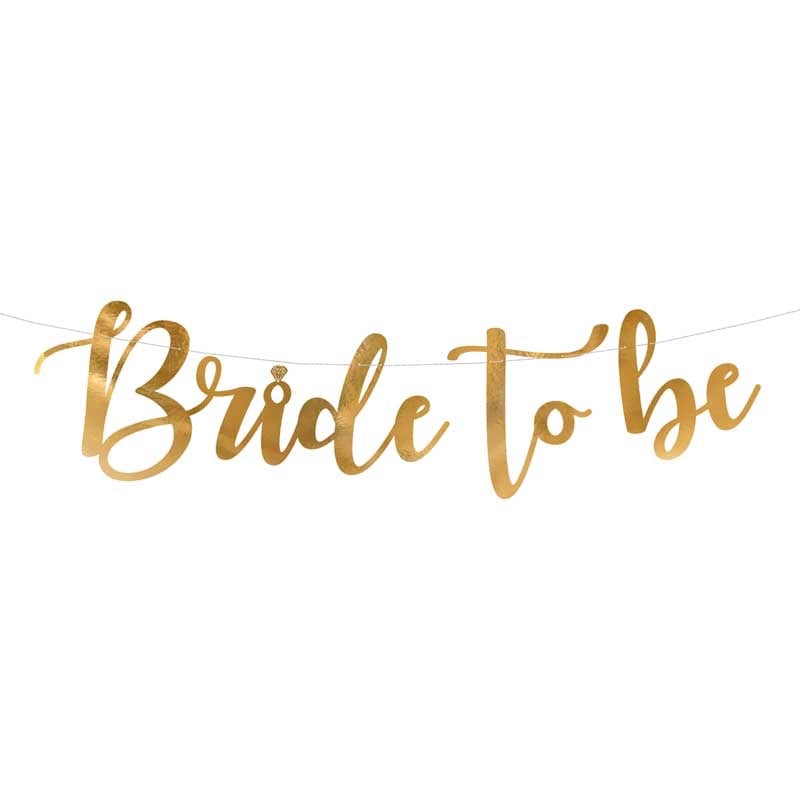 Bride To Be Gold Cut-out Banner