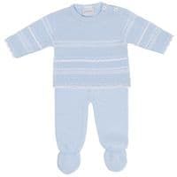 Boys knitted leggings and jumper -- Blue/White