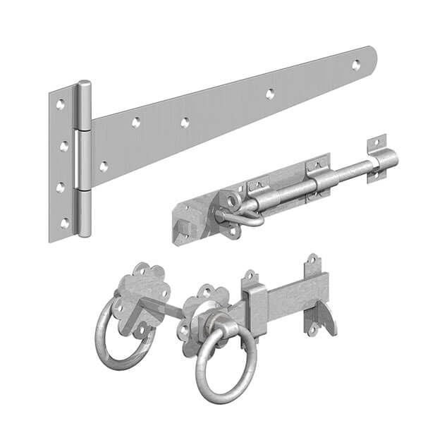 Side Gate Kit (Ring Latch) Black or Galvanised From