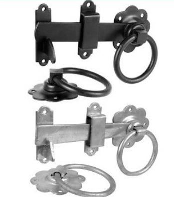  6"Ring Latch Black or Galv from