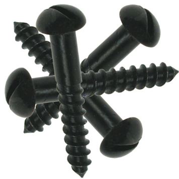 Round head black screws from