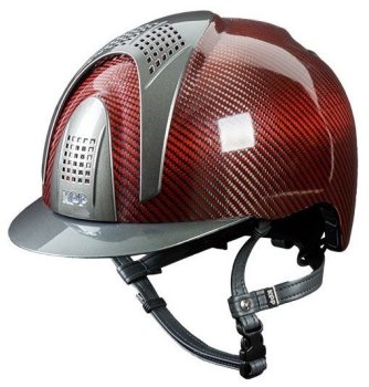 KEP E-Light Carbon Helmet - Shiny Red Carbon With Metallic Grey Inserts and Visor (UK Customer £1250.00 / EU & International Customer £1041.67)