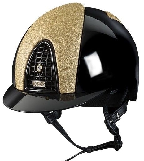 KEP Cromo Polish Black with Gold Star Glitter on the Front and Rear Panels 