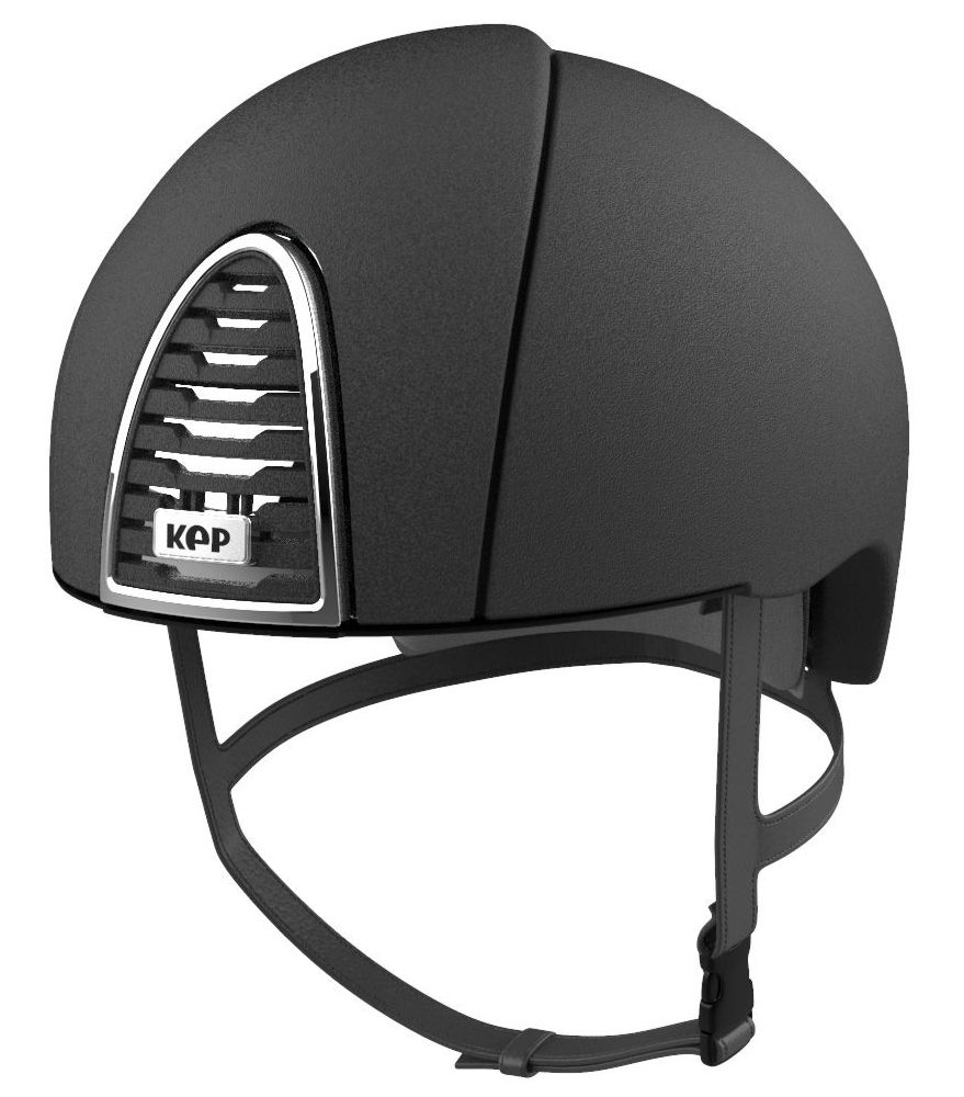 KEP CROMO 2.0 JOCKEY Textured Helmet - Grey with Chrome Frame (UK Customer 