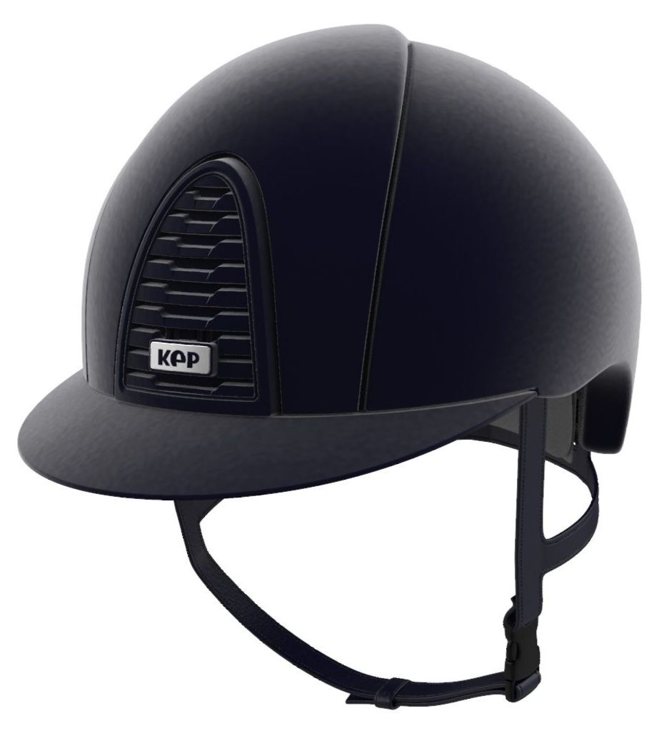 KEP Cromo 2.0 Velvet Riding Helmet - Navy Blue Full Velvet (UK Customer Pri
