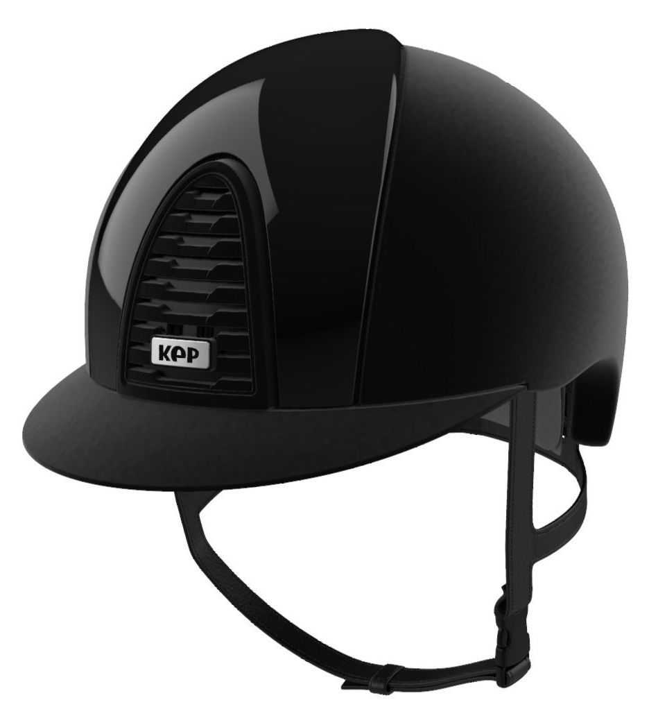 KEP CROMO 2.0 VELVET Riding Helmet  - Black Velvet with Black Polished Pane