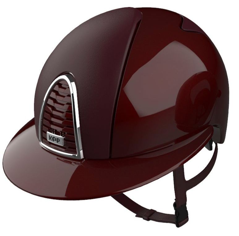 KEP CROMO 2.0 METAL Riding Helmet - Bordeaux/Front & Rear Bordeaux Leather 