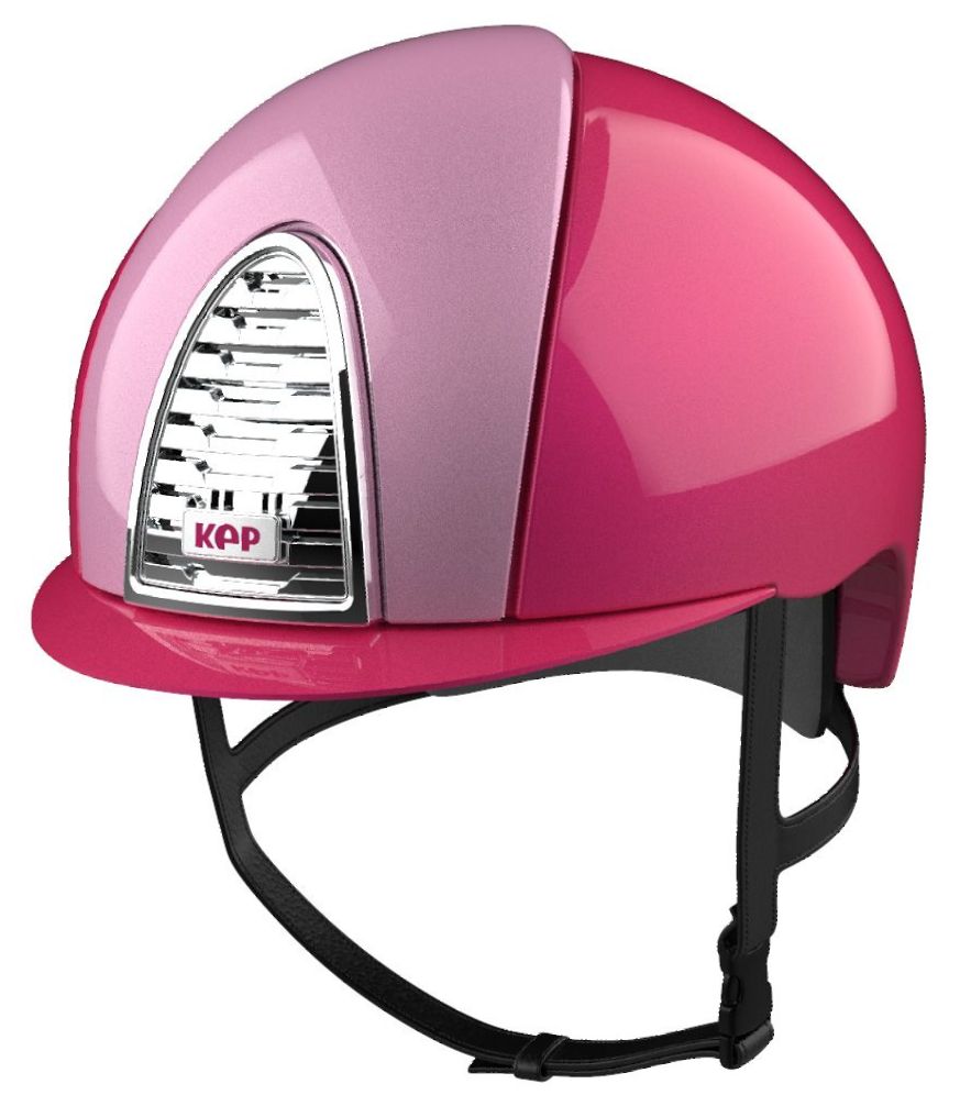 KEP CROMO 2.0 XC METAL Riding Helmet - Cerise/Metal Pink Panels (UK Custome