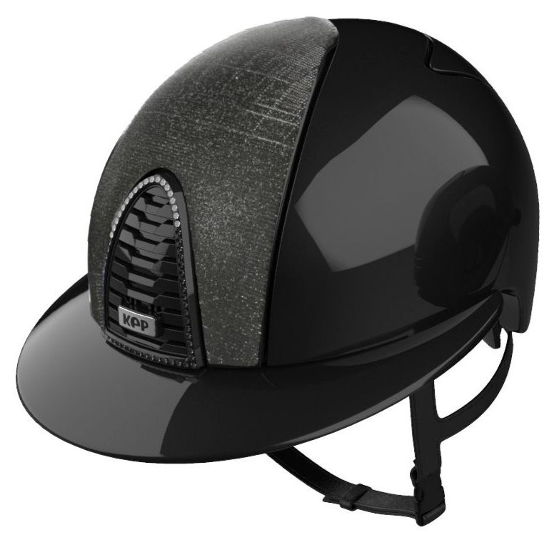 KEP CROMO 2.0 POLISH Riding Helmet - Black/Black Galassia Fabric Front Pane