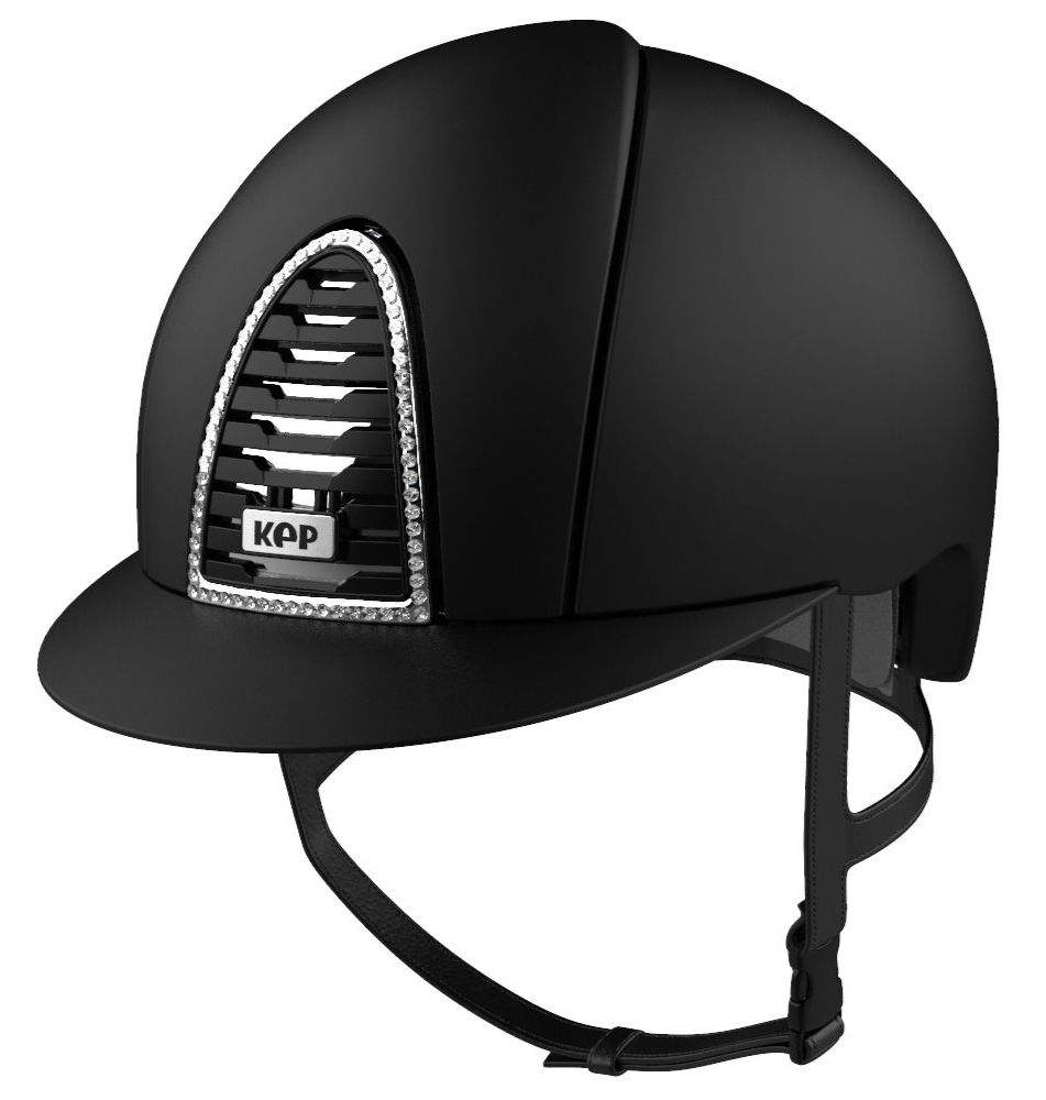 KEP CROMO 2.0 TEXTILE Riding Helmet - Black/Swarovski Frame (UK Customer £8