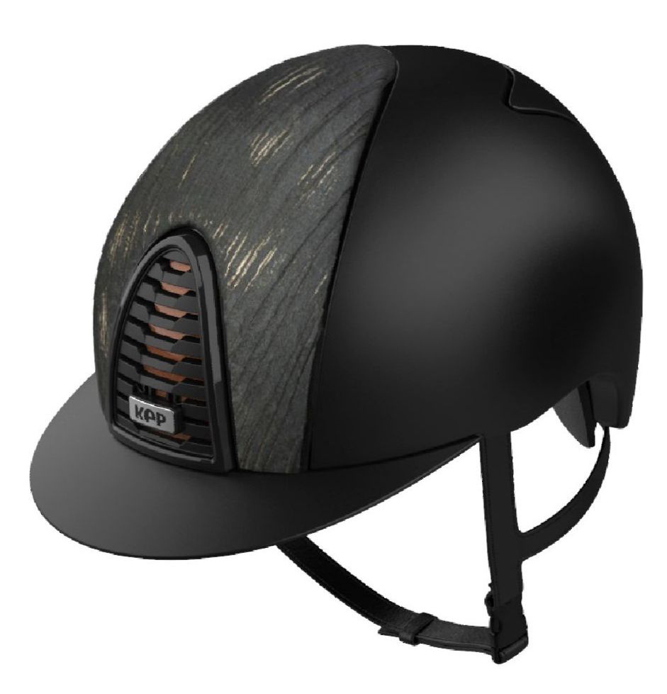 KEP CROMO 2.0 TEXTILE Riding Helmet - Black/Black-Bronze Vesna Fabric Front