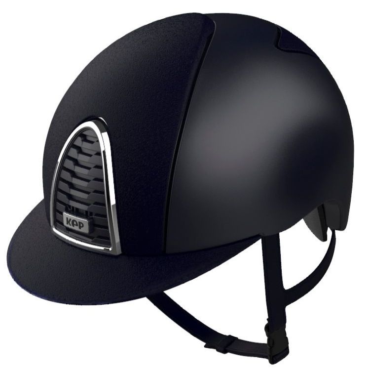 KEP CROMO 2.0 TEXTILE Riding Helmet - Blue/Front, Rear & Visor Blue Leather