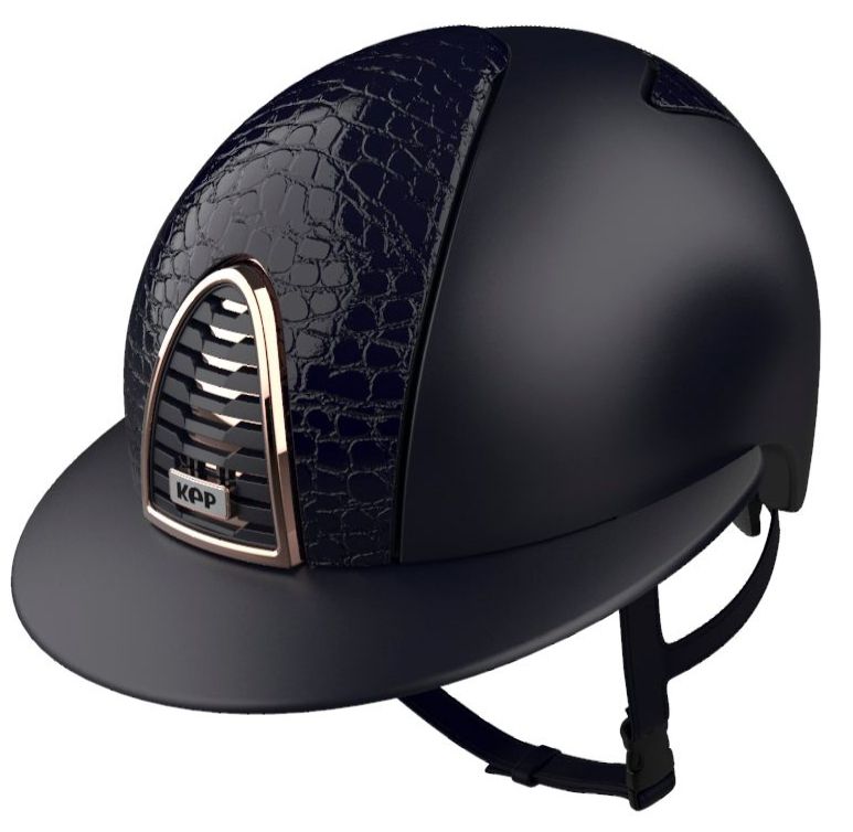 KEP CROMO 2.0 TEXTILE Riding Helmet - Blue/Front & Panels Cocco Style Blue 