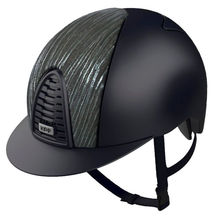 KEP CROMO 2.0 TEXTILE Riding Helmet - Blue/Black-Blue Vesna Fabric Front Pa