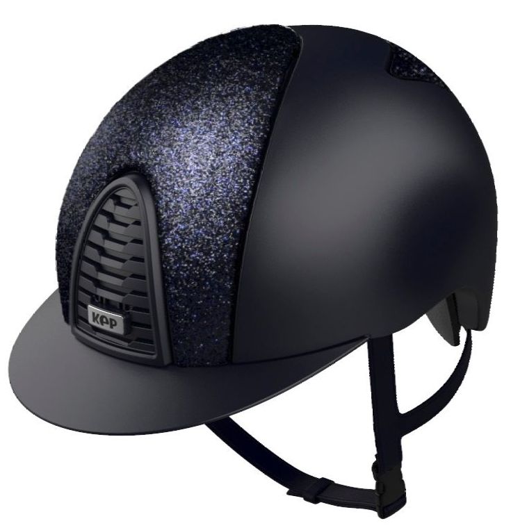 KEP CROMO 2.0 TEXTILE Riding Helmet - Blue/Blue Star Fabric Front Panel (UK