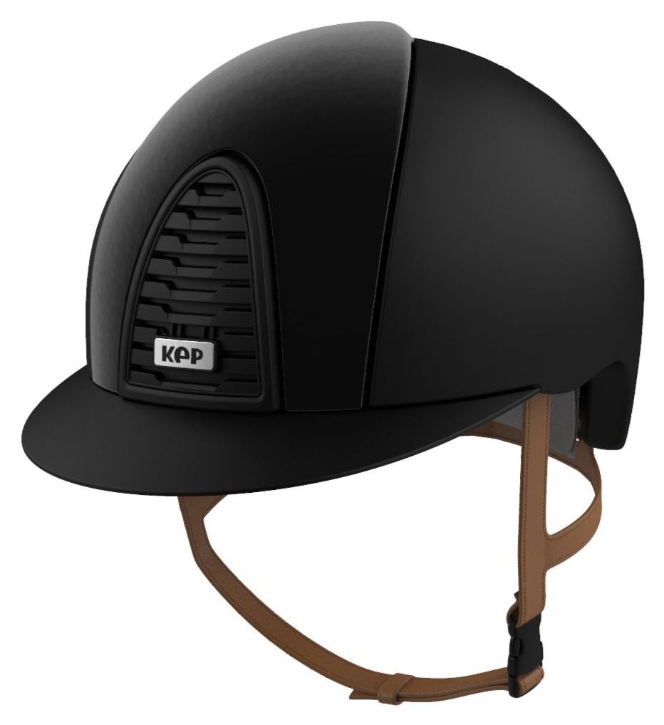 KEP CROMO 2.0 TEXTILE Riding Helmet - Black/Black Velvet Panels (UK Custome